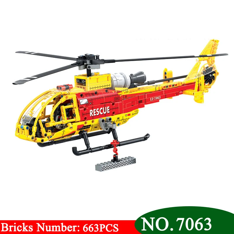 

Winner 7063 Helicopter building blocks DIY Educational Bricks toys for children Boy Game Kids toys Christmas gifts