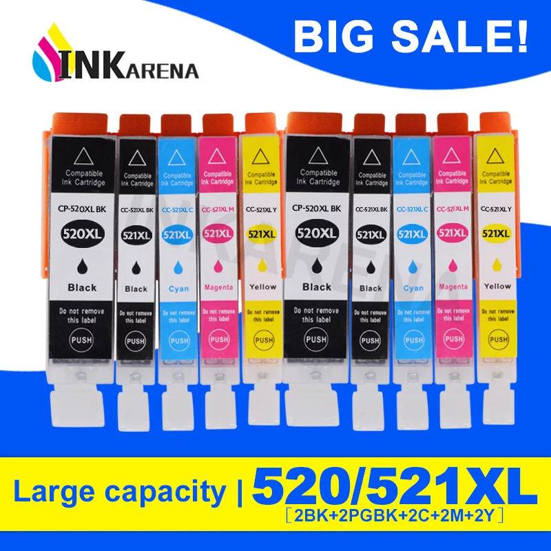 Полностью чернильный картридж PGI 520 CLI 521 XL для принтера Canon Pixma MP540 MP550 MP560 MP620 MP630 MP640