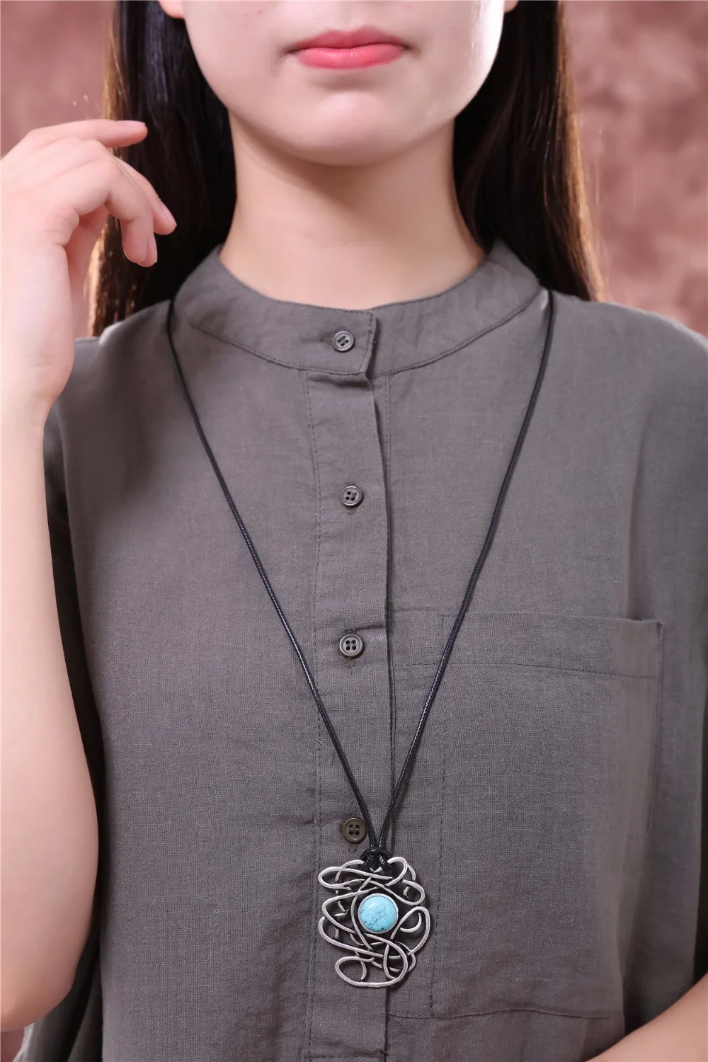Новинка из натурального камня Для женщин jewelry Винтаж основа для кулонов и