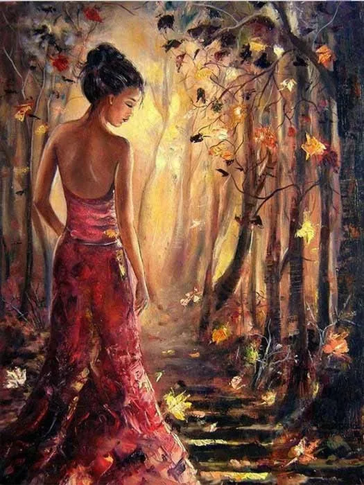 V8363 Evershine 5D DIY Diamond Painting Girl Picture Of Rhinestones Diamond Embroidery Full Display Mosaic Cross Stitch Home Decor - Цвет: V8363