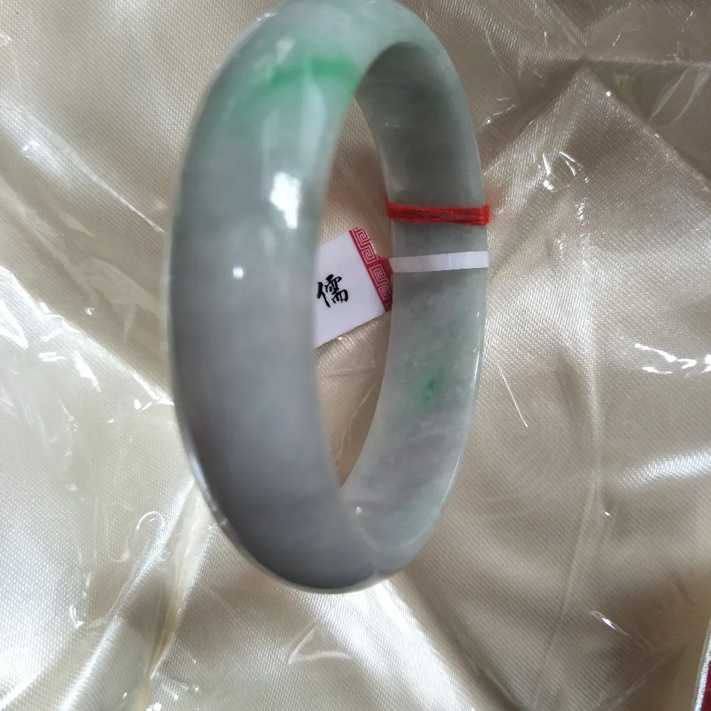 

Zheru Jewelry Pure Natural Jadeite Bracelet Natural Light Green 54-62mm Princess Jade Bracelet Female Send Class A Certificate