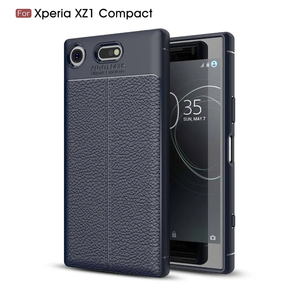 10pcs/lot Free Shipping New Lichee TPU Soft Cover Case For Sony Xperia XZ1 Compact / mini | Мобильные телефоны и