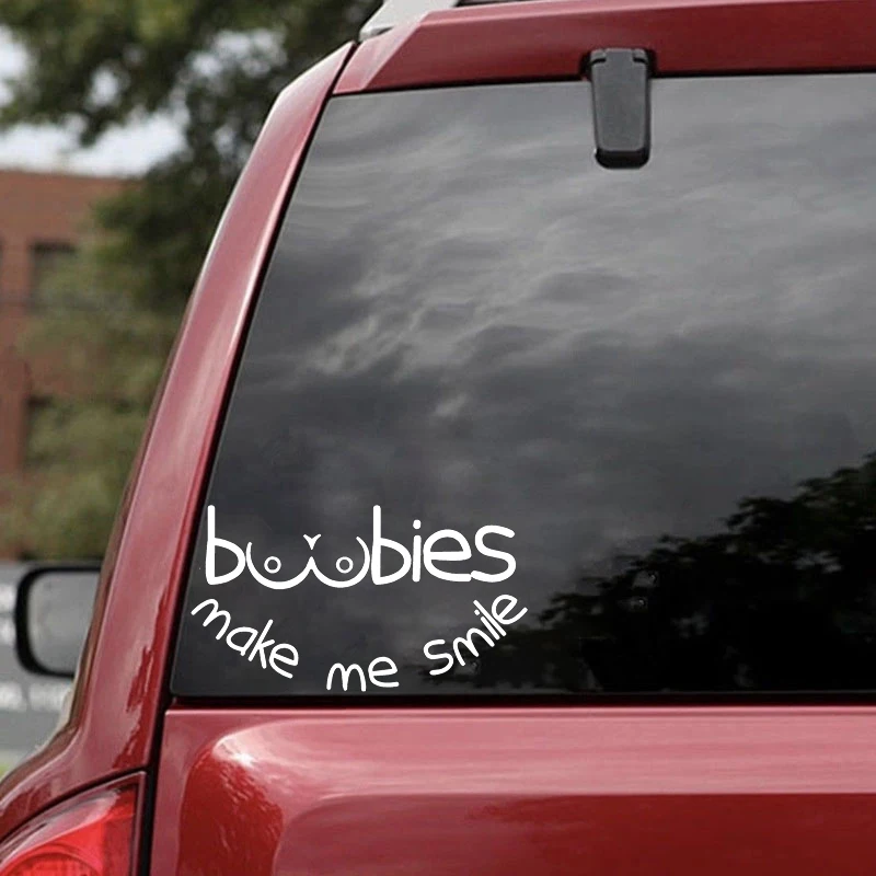 Boobies Make Me Smile модная Личность креативная забавная шутка Новинка Автомобильная