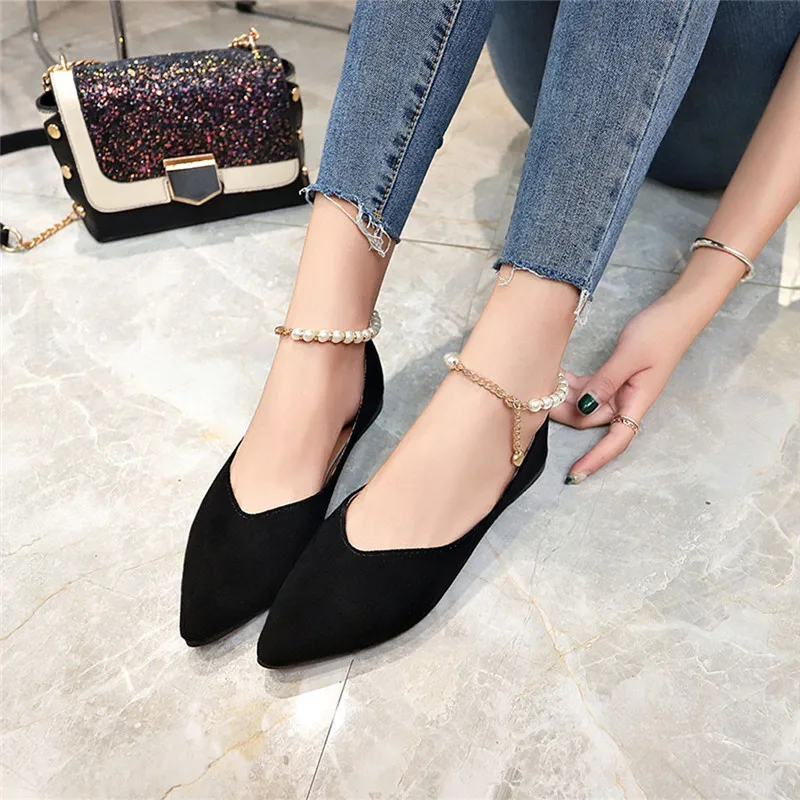 Женская повседневная обувь на плоской подошве женская с острым носком zapatos mujer