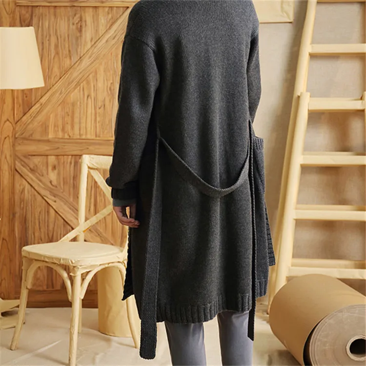 Новинка 100% модный вязаный мужской однотонный кардиган ручной работы из чистой