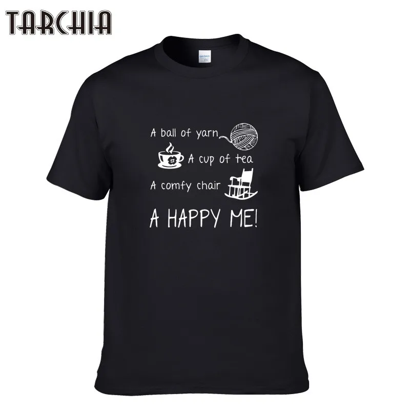 

TARCHIA Brand 2021 New Summer Cotton O-Neck Men'S T-Shirts Fashion Yonger Short Sleeve Casual Clothing A HAPPY ME Tees Tops