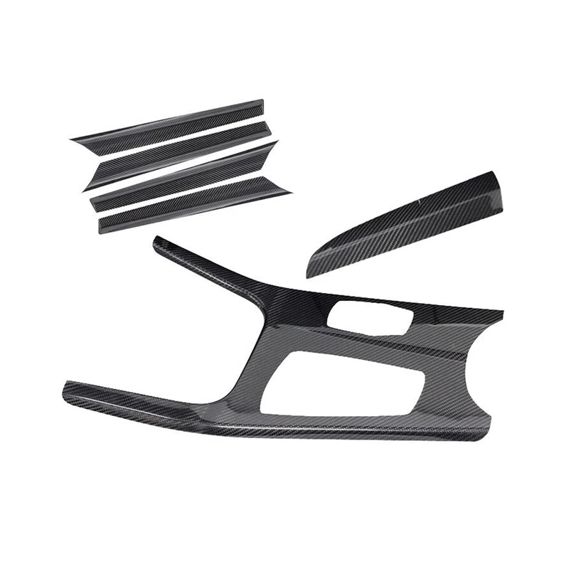 

car accessories 6x 100% Real Carbon Fiber Gear Shift Full Frame Cover Trim For BMW X3 F25 2015-2017