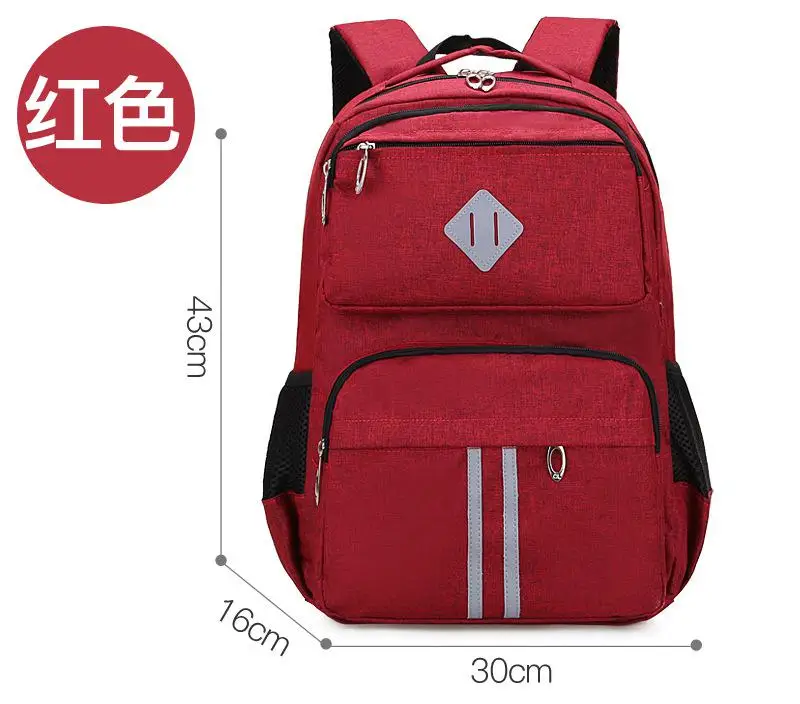 red school bags Школьные сумки для мальчиков Teenger, модный рюкзак для студентов, школьные сумки, Подростковая сумка для книг, рюкзак, рюкзак, сумка через плечо - Цвет: red school bags
