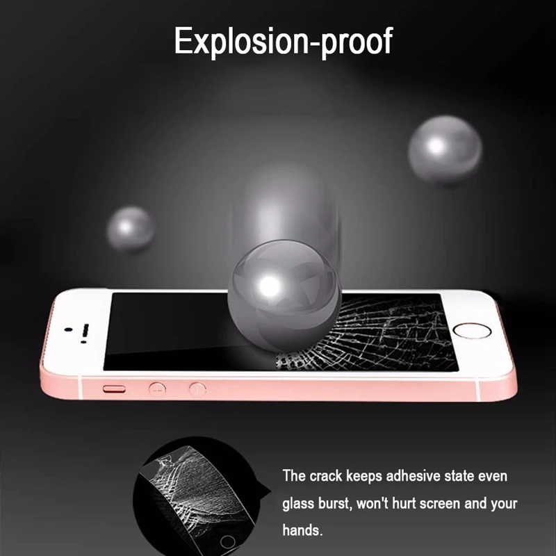 Защитное закаленное стекло для iPhone 8 7 6 6S Plus X 5S 5 5C SE 4 4S 10 XR XS Max Защитная пленка