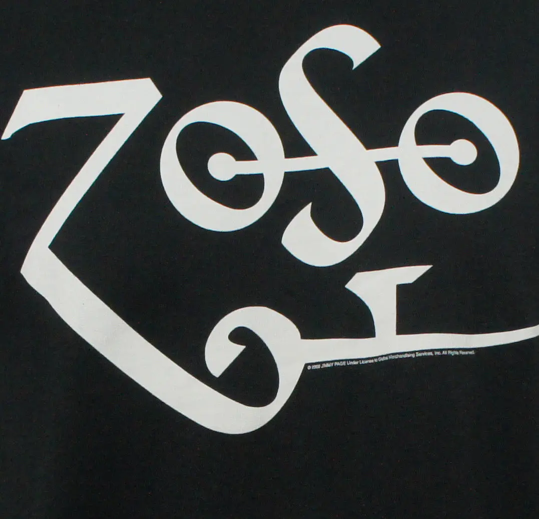 Authentic JIMMY PAGE White Zoso Logo Led Zeppelin T-Shirt S M L XL 2XL NEW | Мужская одежда