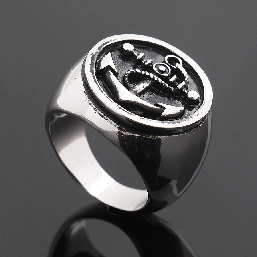 Женское кольцо с якорем высокого качества мужское горячая Распродажа мужские