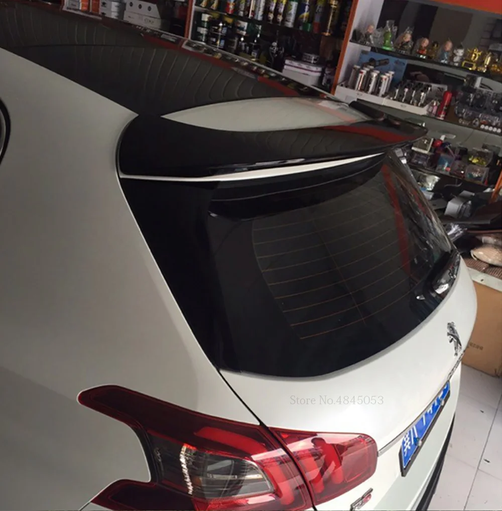 AITWATT для peugeot 308 S черный Задний спойлер Высокое качество ABS Материал хвост крыло белый праймеры или DIY Цвет