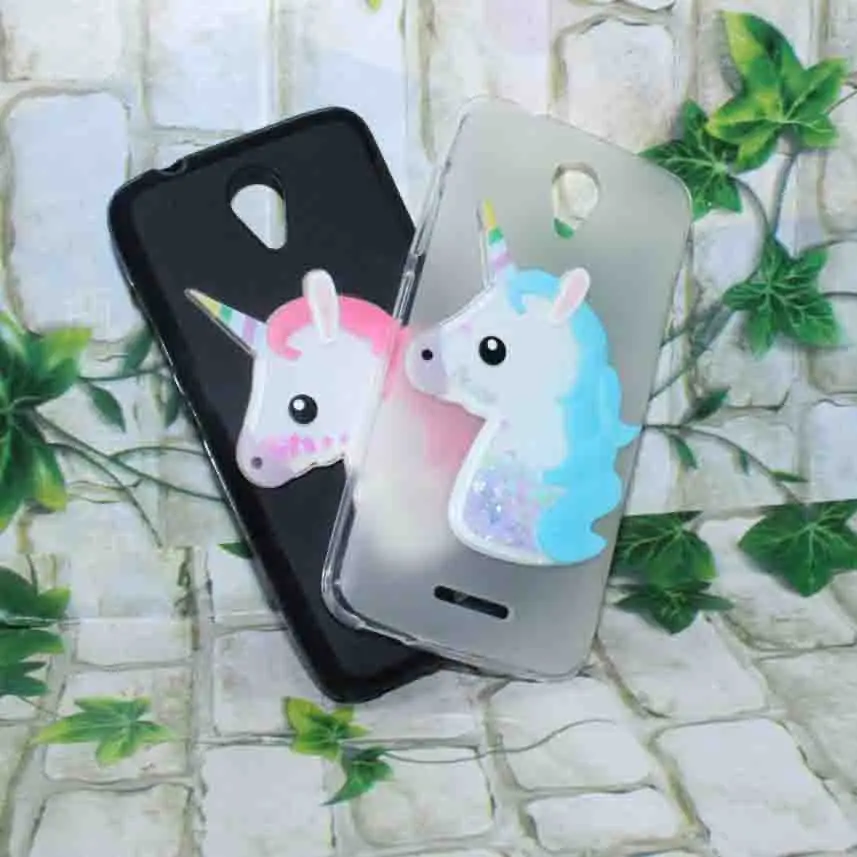 For ZTE Blade A310 5.0&quotSoft TPU Back Cover Unicorn Quicksand Dynamic Liquid Glitter Soft Silicon Phone Case | Мобильные телефоны