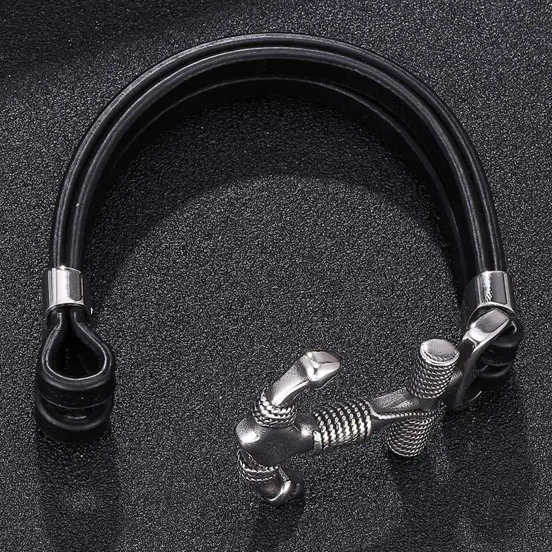 Популярные Модные мужские ювелирные изделия винтажные кожаные браслеты с