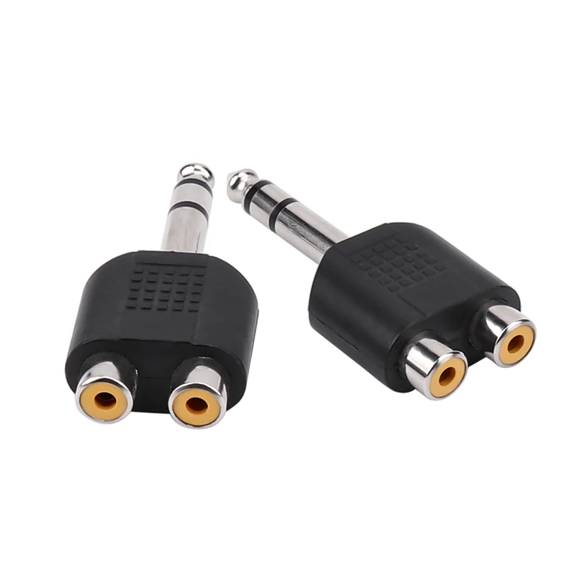 Sindax TRS к RCA разъемам видеоадаптер 6 35 разъемы Lotus Plug аудио разъем динамик Hi Fi 1 шт.|trs