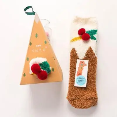 christmas tree Домашние мягкие носки-тапочки для женщин и девочек пушистые теплые рождественские носки бархатные носки кораллового цвета с героями мультфильмов для принцесс, подарки на день рождения - Цвет: christmas tree