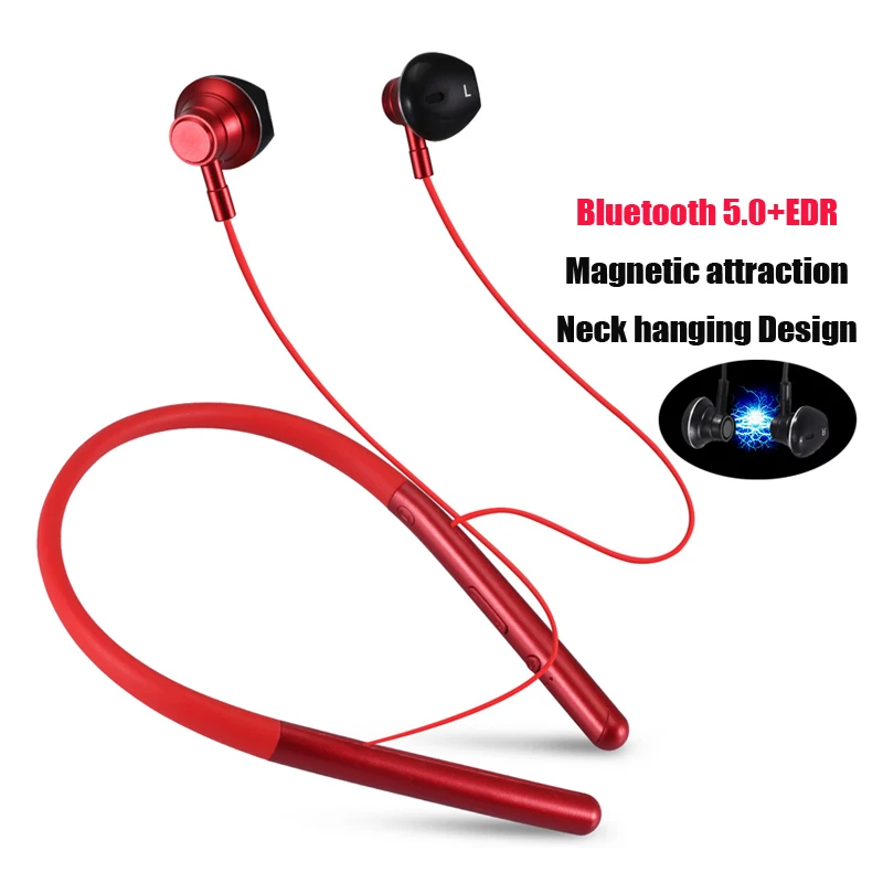NEW Wireless Bluetooth Earphone Active Noise Cancelling Sports Stereo Headset V5.0 Neckband Headphone with Mic PK i7s | Электроника