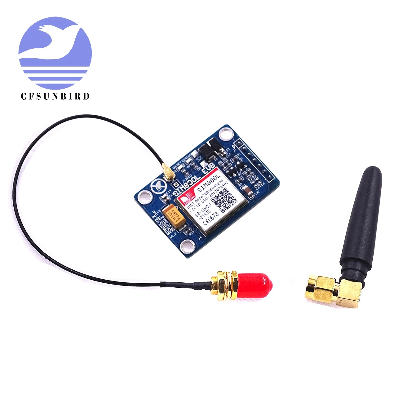CFsunbird SIM800L V2.0 5V беспроводной GSM GPRS модуль Quad Band W/антенна кабельный колпачок|gprs