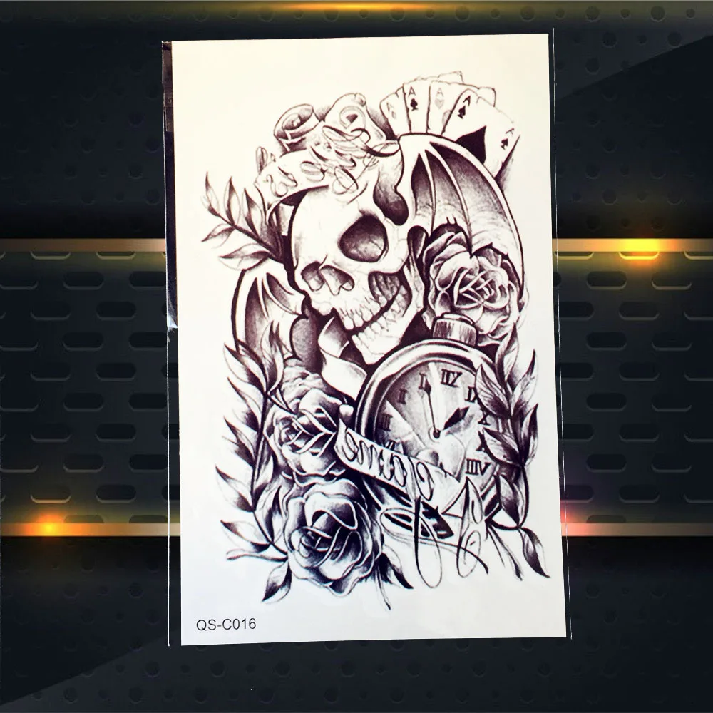 Геометрическая треугольная Тигровая временная татуировка для мужчин черная хна