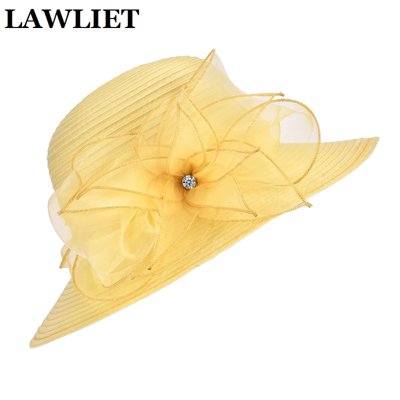 Шляпка от солнца с широкими полями женская Элегантная модная мягкая Федора из