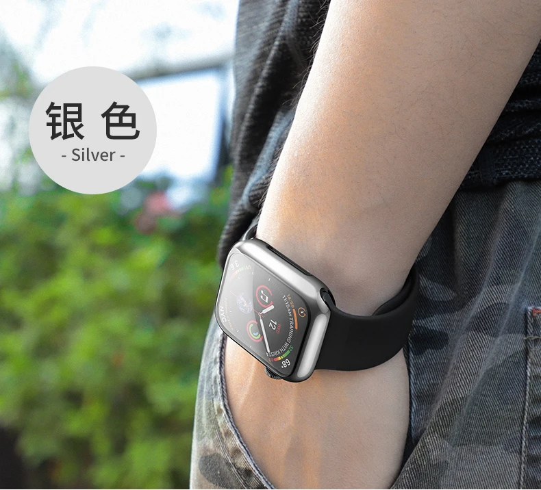 HOCO покрытие TPU чехол для часов Apple Watch 5/4 44 мм 40 мм Полная Защита силиконовый чехол Защита экрана для iWatch серии 4 5