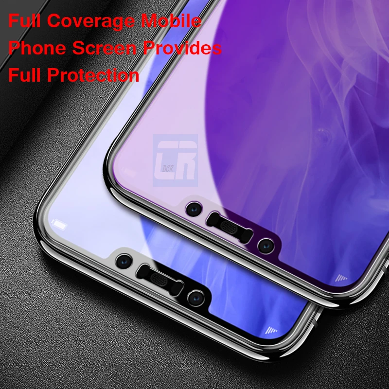 Защитное стекло DCR закаленное фиолетового цвета для Huawei Mate 20 10 P30 Lite Y6 Y9 P Smart