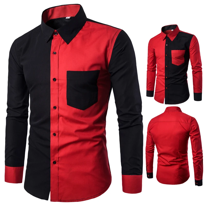 Новинка осенне зимняя Хлопковая мужская рубашка высокого качества модная черная