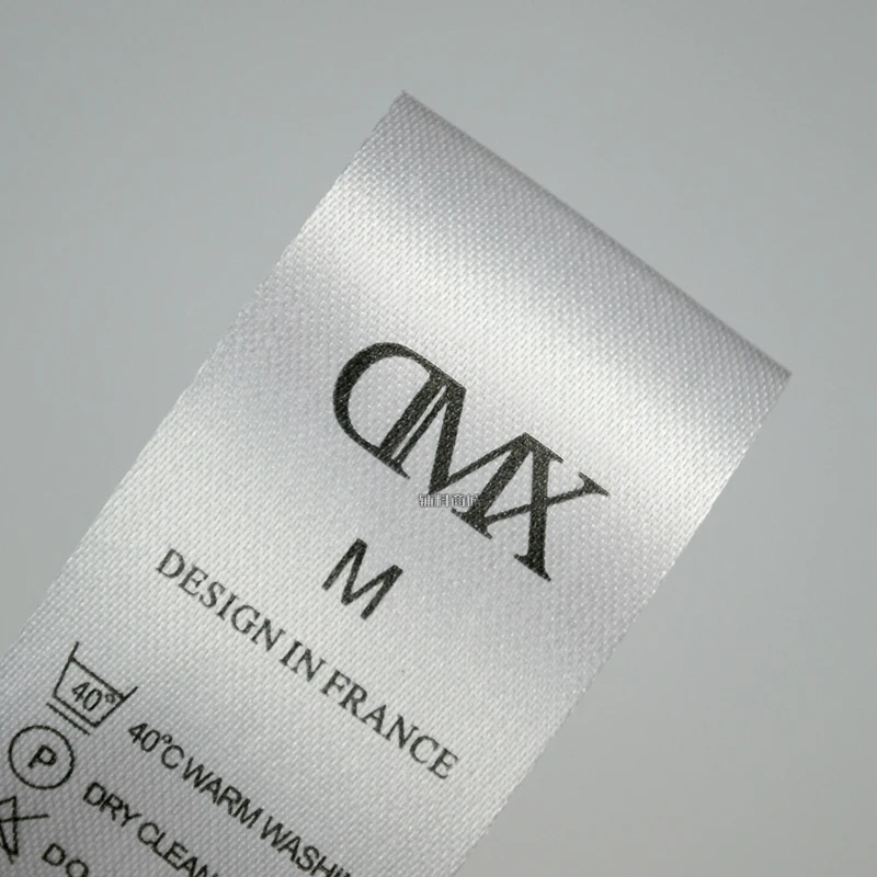 Бесплатная доставка 1000 шт/партия индивидуальная одежда атлас стирка уход