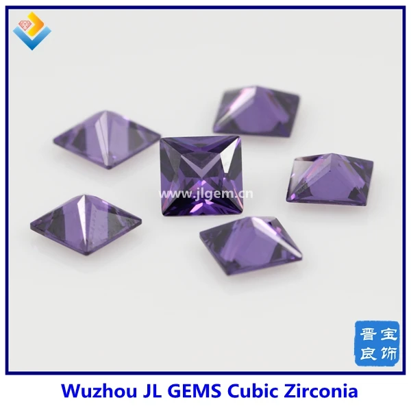 

(100pcs/lot) High Quanlity AAAAA Grade CZ Loose Stone / #10 Dark Purple Cubic Zirconia Stone / 2x2mm-15x15mm Square Shape
