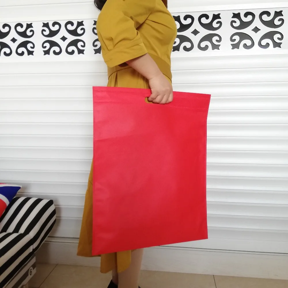 Wholesale 500pcs/lot 50Hx40cm Reusable Eco Tote Non Woven Shopping Bags Foldable Storage Grocery Store Market Gift Bantique Bag | Багаж и
