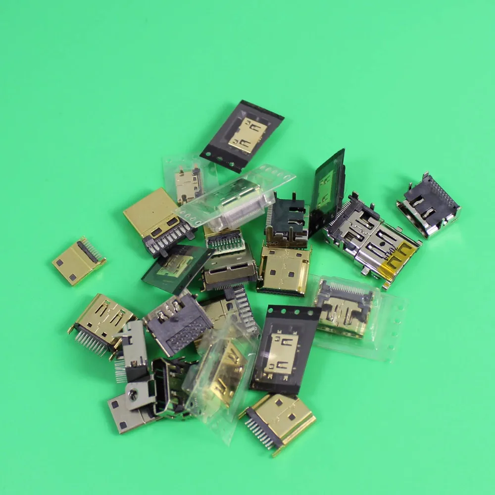 YuXi для штепсельной вилки 19Pin провод припоя разъемов сделай сам|hdmi male solder connectors|hdmi