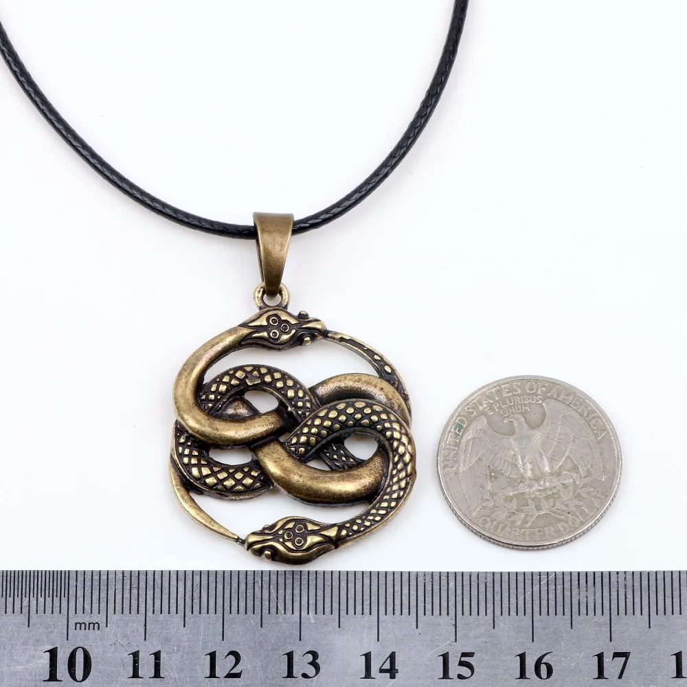 Узловое ожерелье Ouroboros норвежский викинг змеиные руны Северный талисман языческая Викка духовные ювелирные изделия для мужчин серебро для женщин чокер