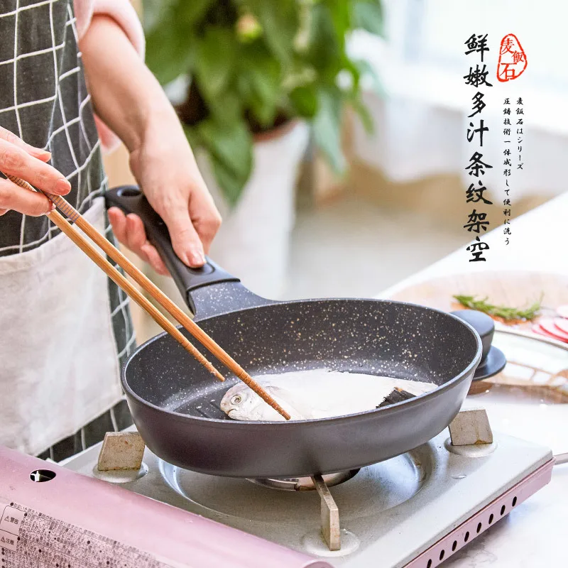 

Roast fish dish wave steak frying pan non stick flat bottom oval pot glass lid cover gas stove induction cooker general
