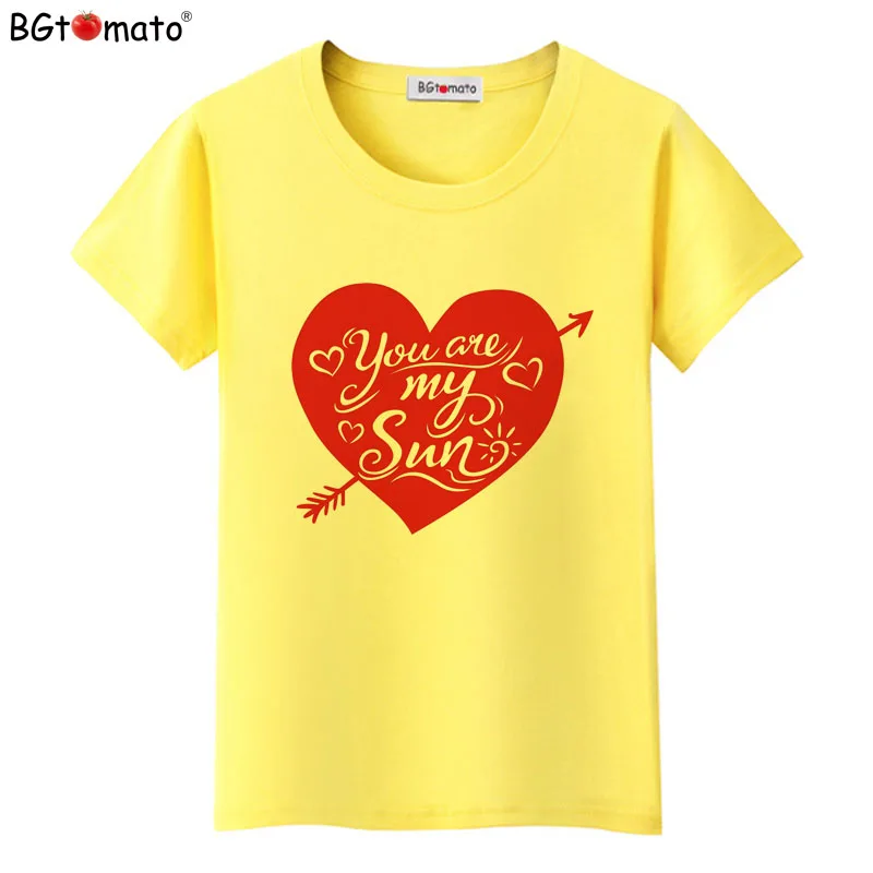 Футболка BGtomato You are my sun футболка с милым сердцем женская модная нового дизайна