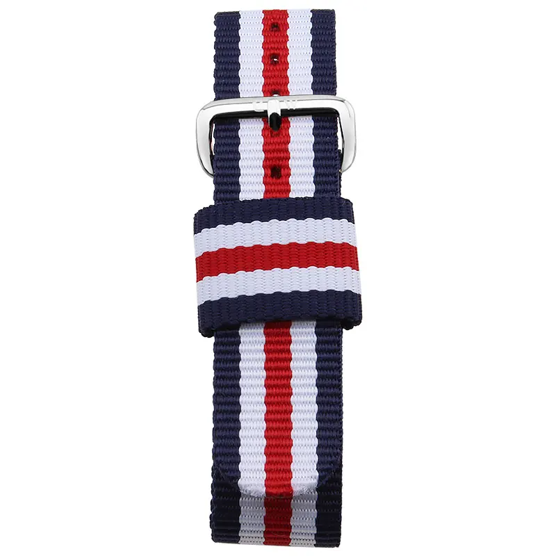 Топ Бренд Качество роскошные женские часы 18 мм 20 нейлон серебро розовое золото