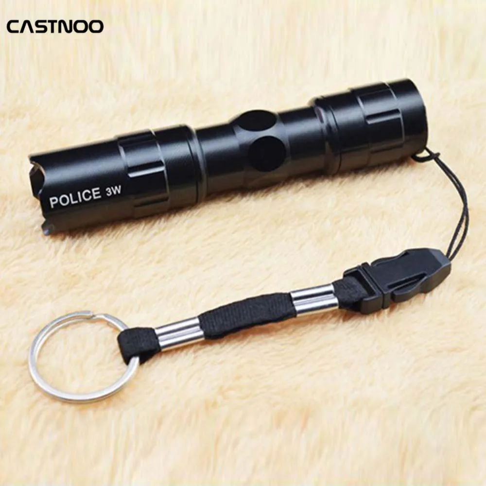 Penlight Mini flashlight 2000lm Q5 torch Adjustable FocusLamp by AA Battery Waterproof with Key Chain Night light High Quality | Лампы и