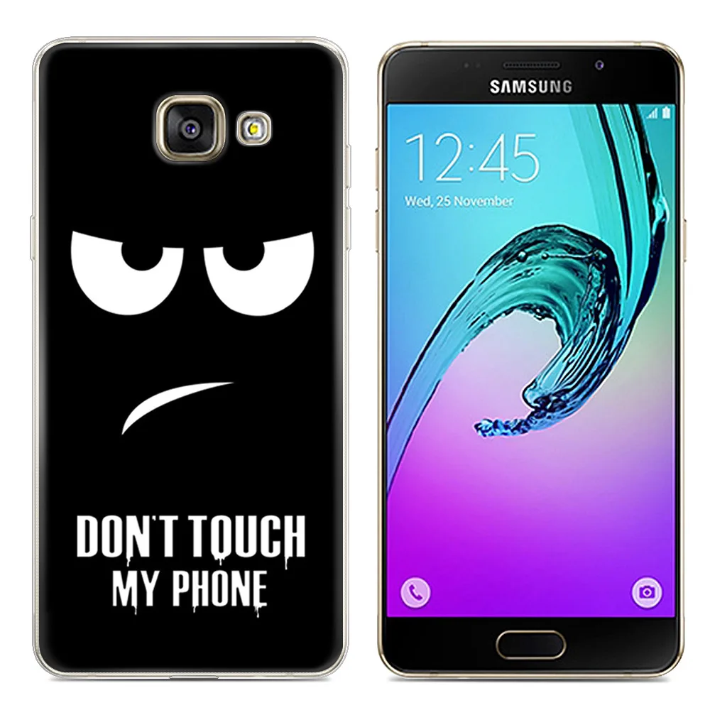 Lulumi черный Smilely Телефон чехол для Samsung Galaxy A5 2017 A5200 не прикасайтесь мой телефон ТПУ