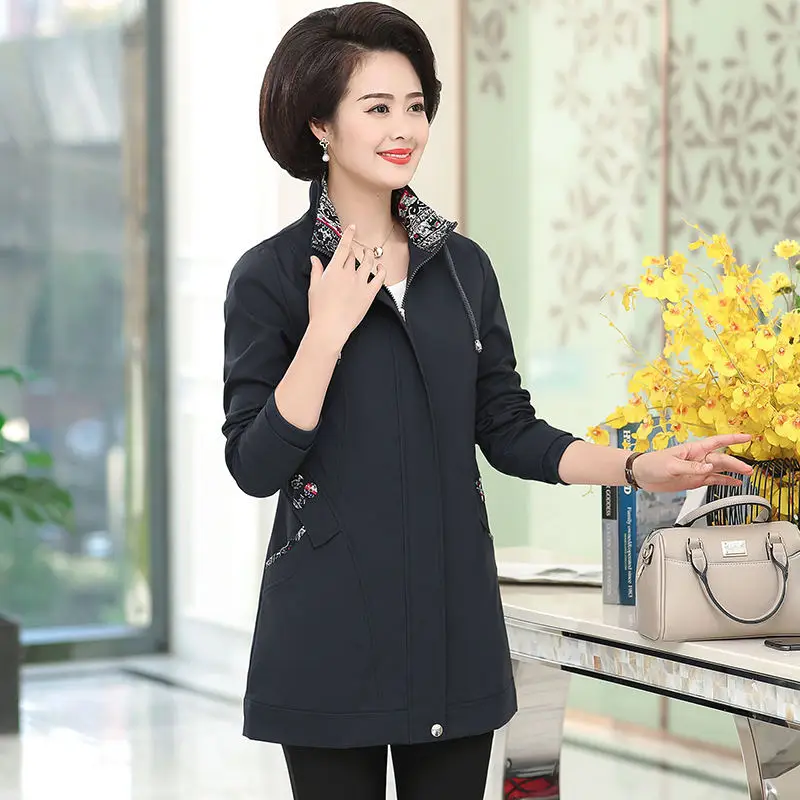 Новинка 2020 повседневная женская одежда тренчкот для женщин среднего возраста