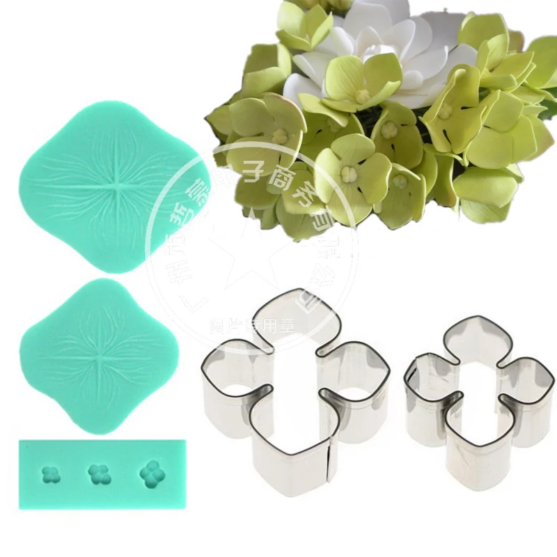 Гортензия лепесток цветов силиконовая овощерезка и резак форма для мастики из