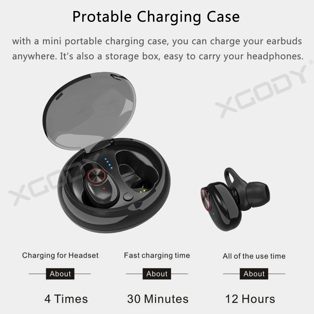 XGODY V5 наушники-вкладыши TWS Bluetooth наушники 5 0 стерео мини True Беспроводной гарнитура