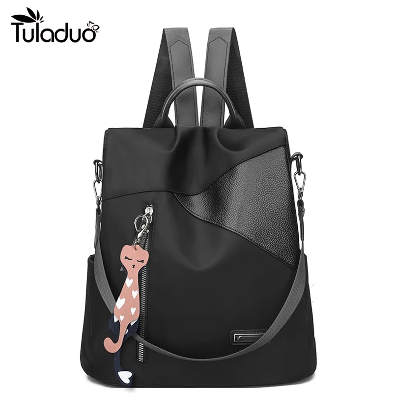 

2022 New Fashion Oxford Cloth Female Korean Fashion Casual Leisure Solid Backpack College Style Schoolbag Leisure Backpack