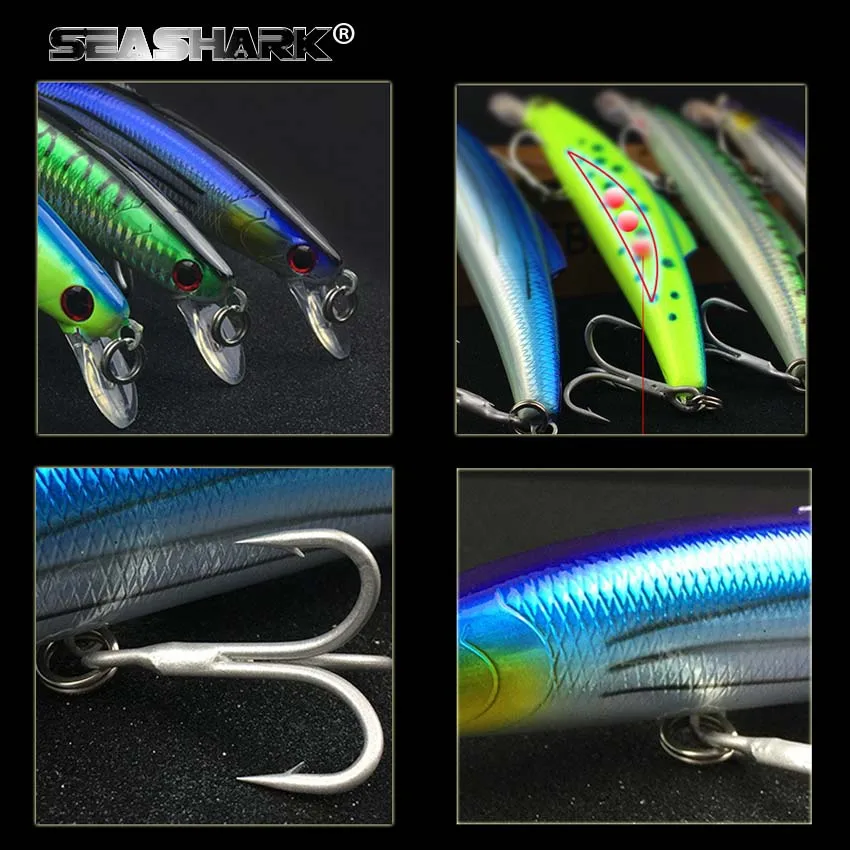 Minnow Fishing Lure Hard Plastic 1PCS 96g/20cm Big Crankbait Artificial Bait Peche Bass Trolling Pike Carp lures Accessories | Спорт и
