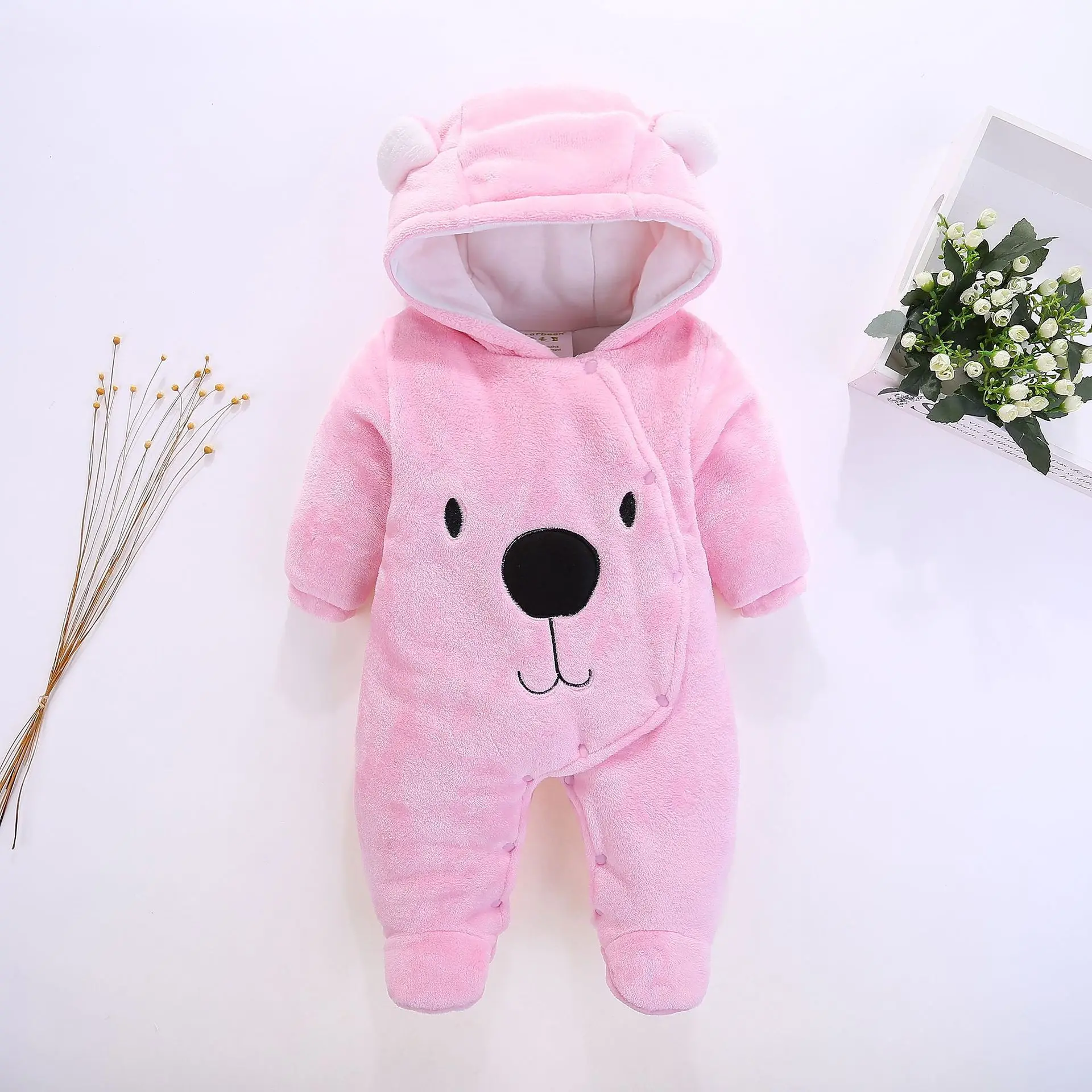 Baby onesies thickening autumn winter baby clothes newborn cotton coat |