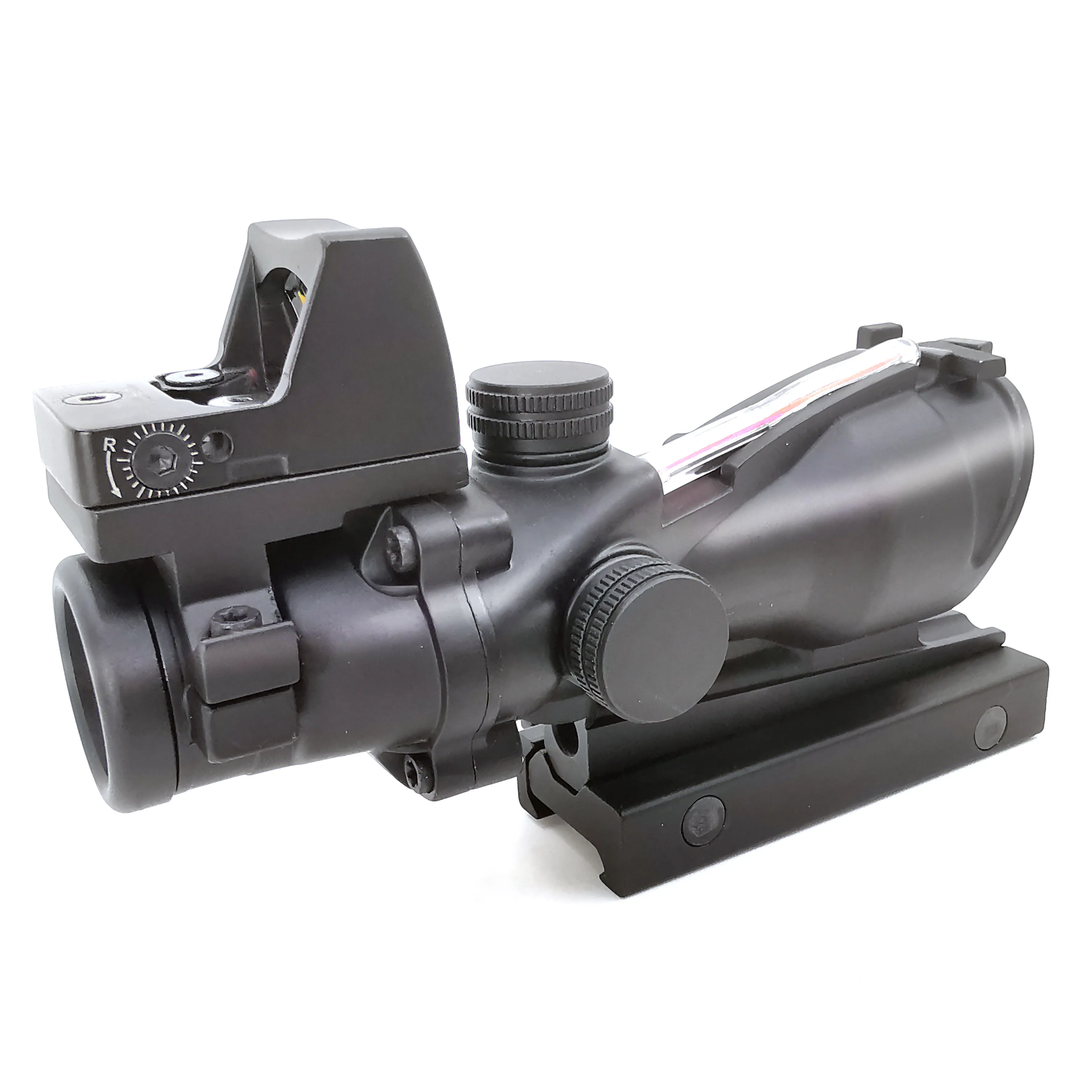 Тактический Прицел ACOG 4X32 область Cahevron сетка волокно зеленый красный с подсветкой