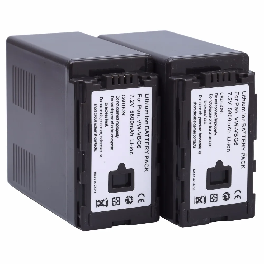 5 шт. VW VBG6 VWVBG6 Батарея для цифрового фотоаппарата Panasonic AG AC7 AC130A AC160A AF100 HMC40 HMC70 HMC80