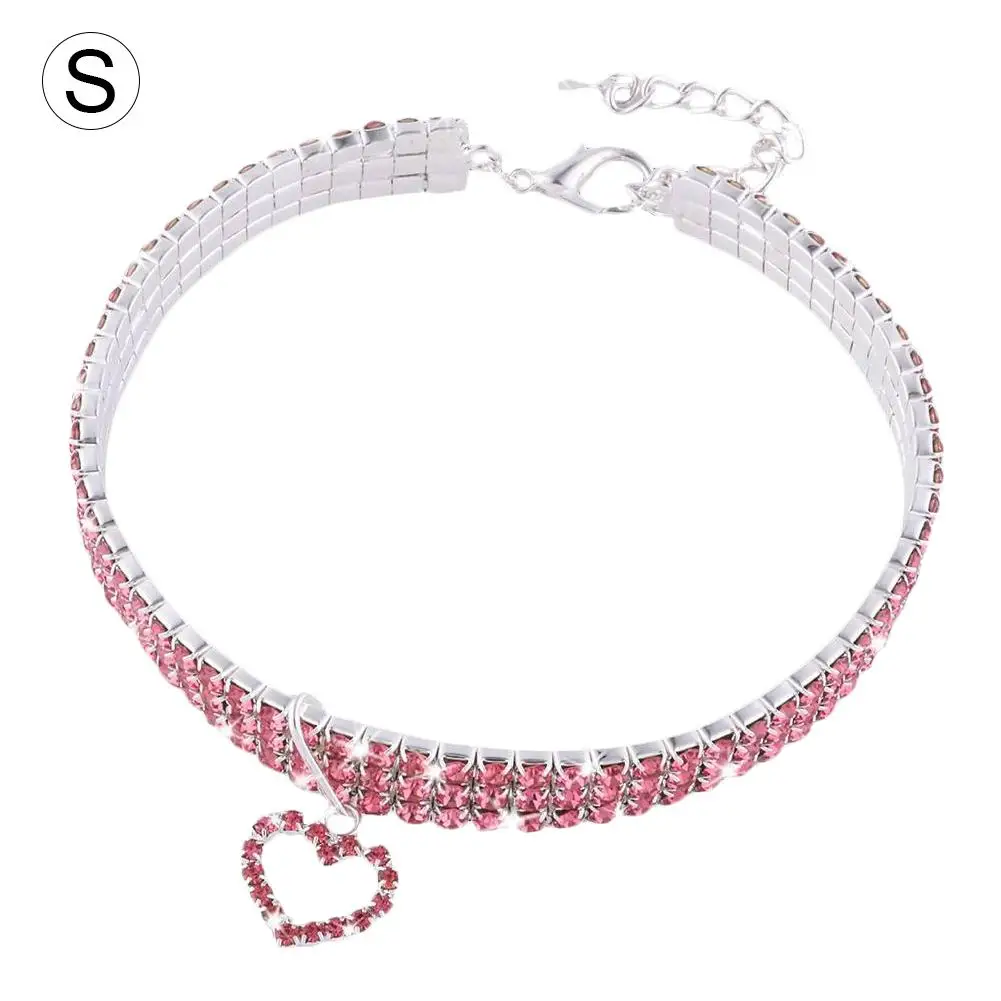 Ошейник для собаки ожерелье для маленькой собаки девушка Wakeu Стразы Bling Ошейники с костяным кулоном Pet поставка Лидер продаж