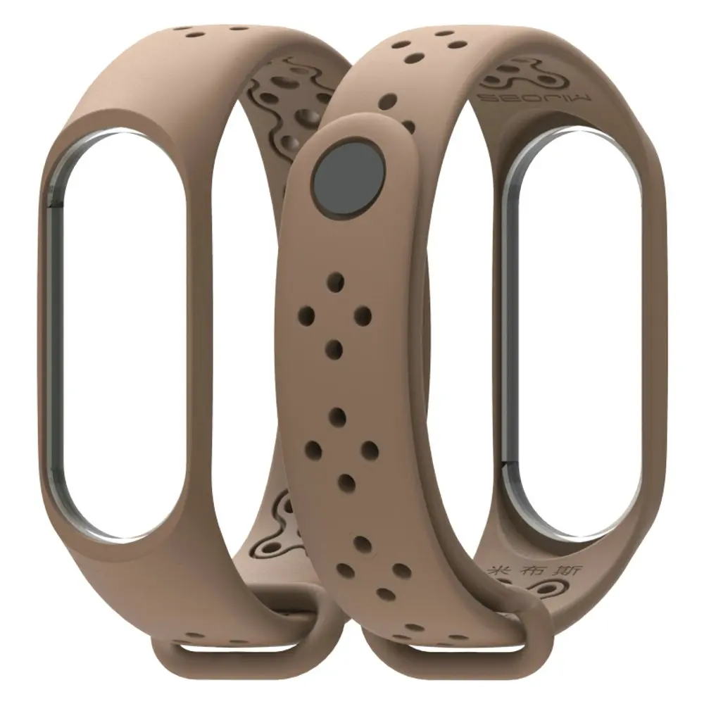 Brown LEMFO Смарт аксессуары mi Band 4 ремешок спортивный водонепроницаемый анти-потеря замена силиконовый браслет для Xiao mi Band 3 Band 4 - Цвет: Brown