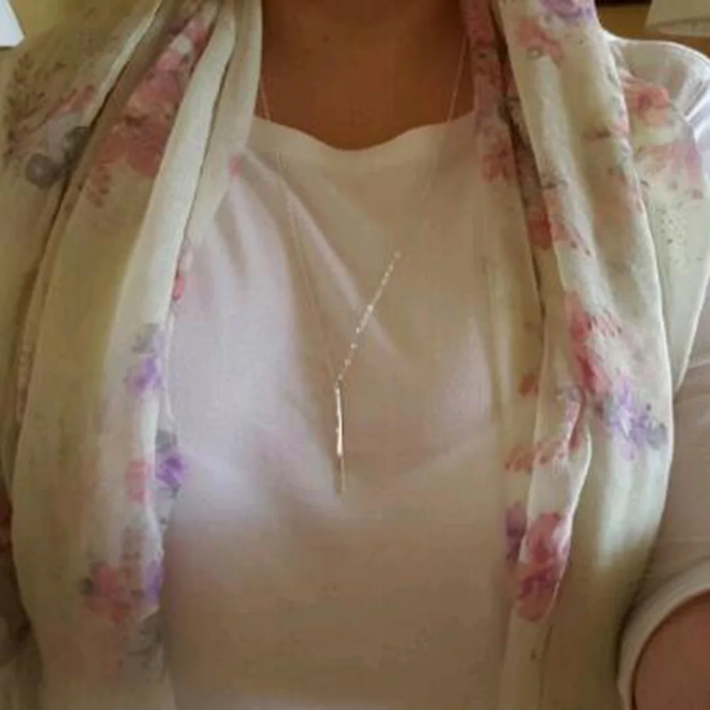 FAMSHIN Новая мода простые серебряные/золотые цепочки ожерелье Лариат Шарм бар