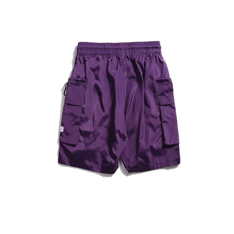 Летние мужские шорты Kee Свободные повседневные фиолетовые с карманами в стиле хип хоп уличные модные