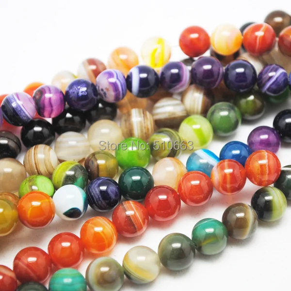 Бусины Агатовые смешанные 5 разных цветов 450 шт./лот для изготовления браслетов